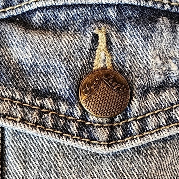 Women's Free People Denim and Gray Jacket - Picture 6 of 7